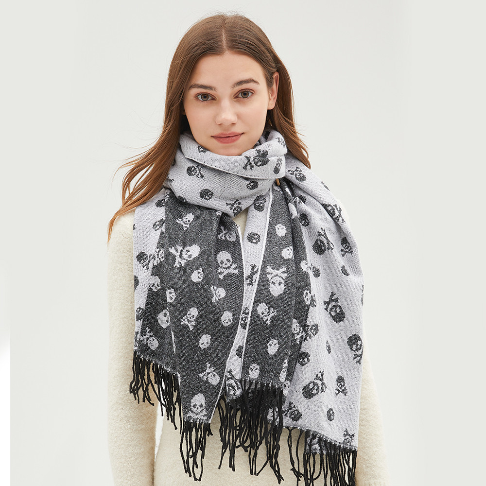 

OhSunny Winter Warm Shawls 2 in 1 Cashmere Scarf Blanket Women Trendy Luxury Wraps Shawl with