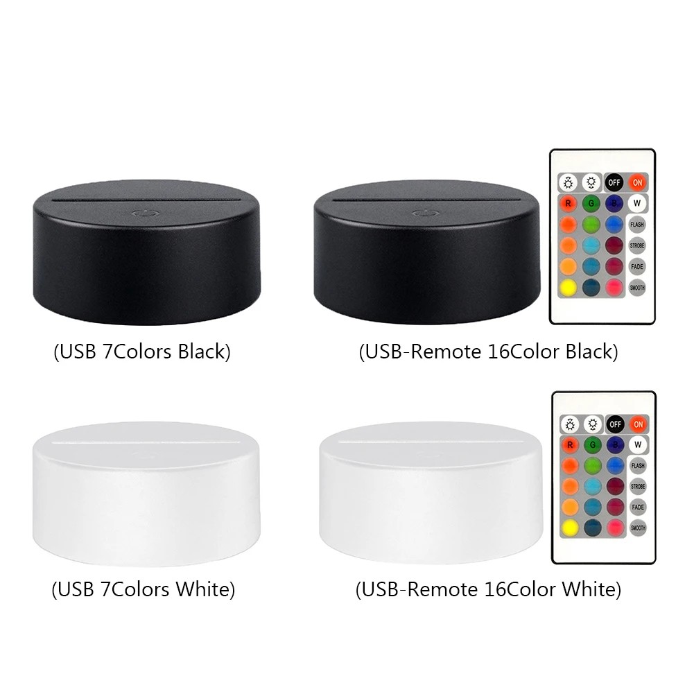 

1-10PCS Acrylic Light Board Base 16 Colors Decorative Light Display Stand Remote Control LED Lamp