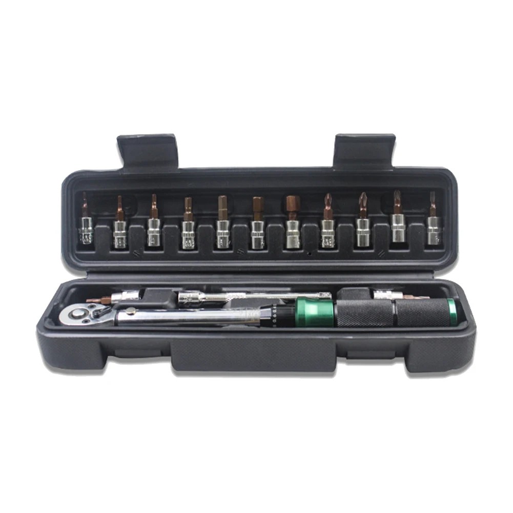 

15pcs Bike Torque Wrench 1/4inch Quick Release Back Push Type Torque Wrench 2-24Nm Extension Bar for