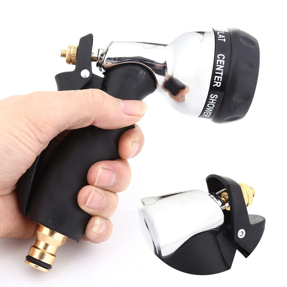

Metal Nozzle High Pressure Metal Irrigation Water Gun Rust Prevention with Rubber Handle for Car