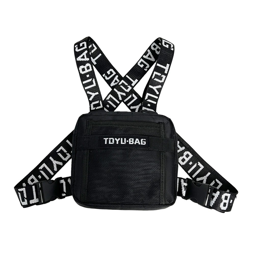 

Fashion Streetwear Hip-Hop Chest Bag Tactical Two Straps Chest Rig Bags Adjustable Women Men Vest