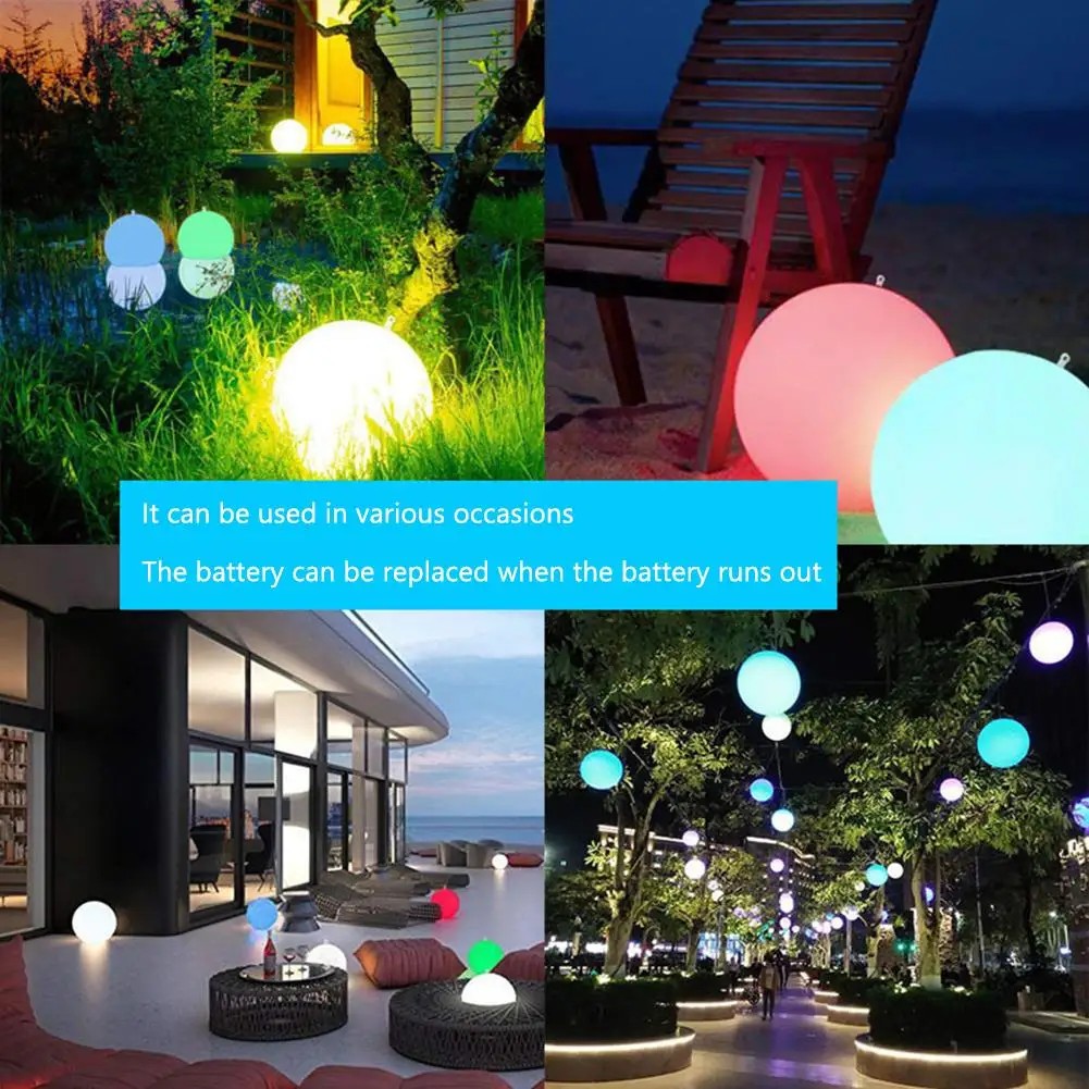 

LED Water Floating Light Remote Control 16 Colors Waterproof Swimming Pool Light Outdoor Balloons