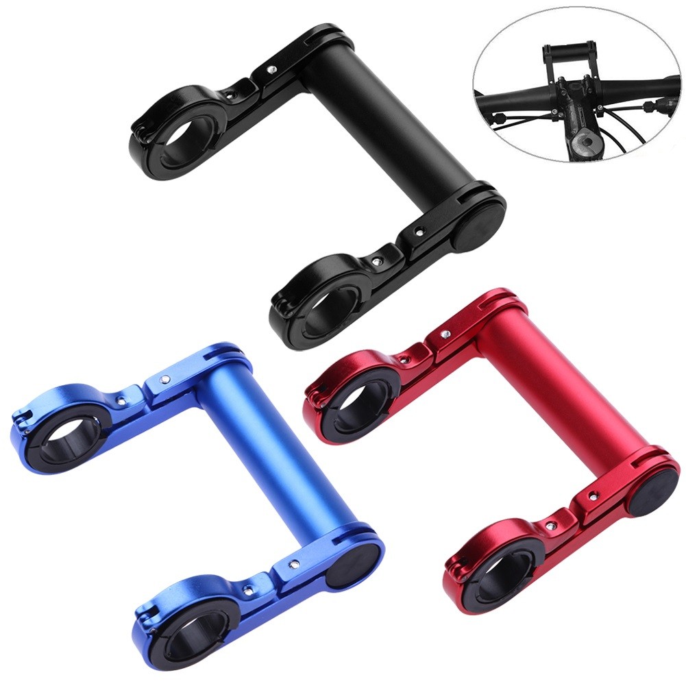 

10CM Bicycle Light Holder Handlebar Extender Clamp 31.8MM Bike Front Light Bracket Double Extension