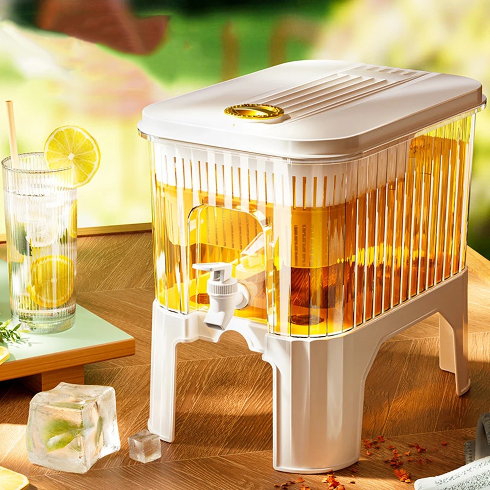 

5L Cold Water Pitcher Large Capacity Cool Water Bucket Fridge Beverage Dispenser Detachable Base