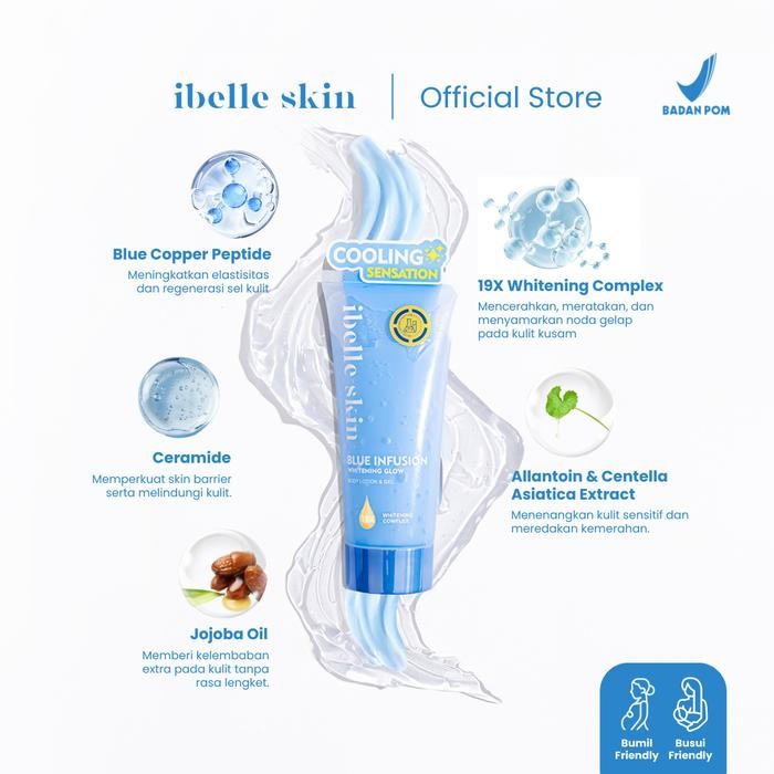 onj Infus Duo Premium Body Lotion & Gel Whitening - Blue Infusion Whitening Glow Duo Handbody 19X