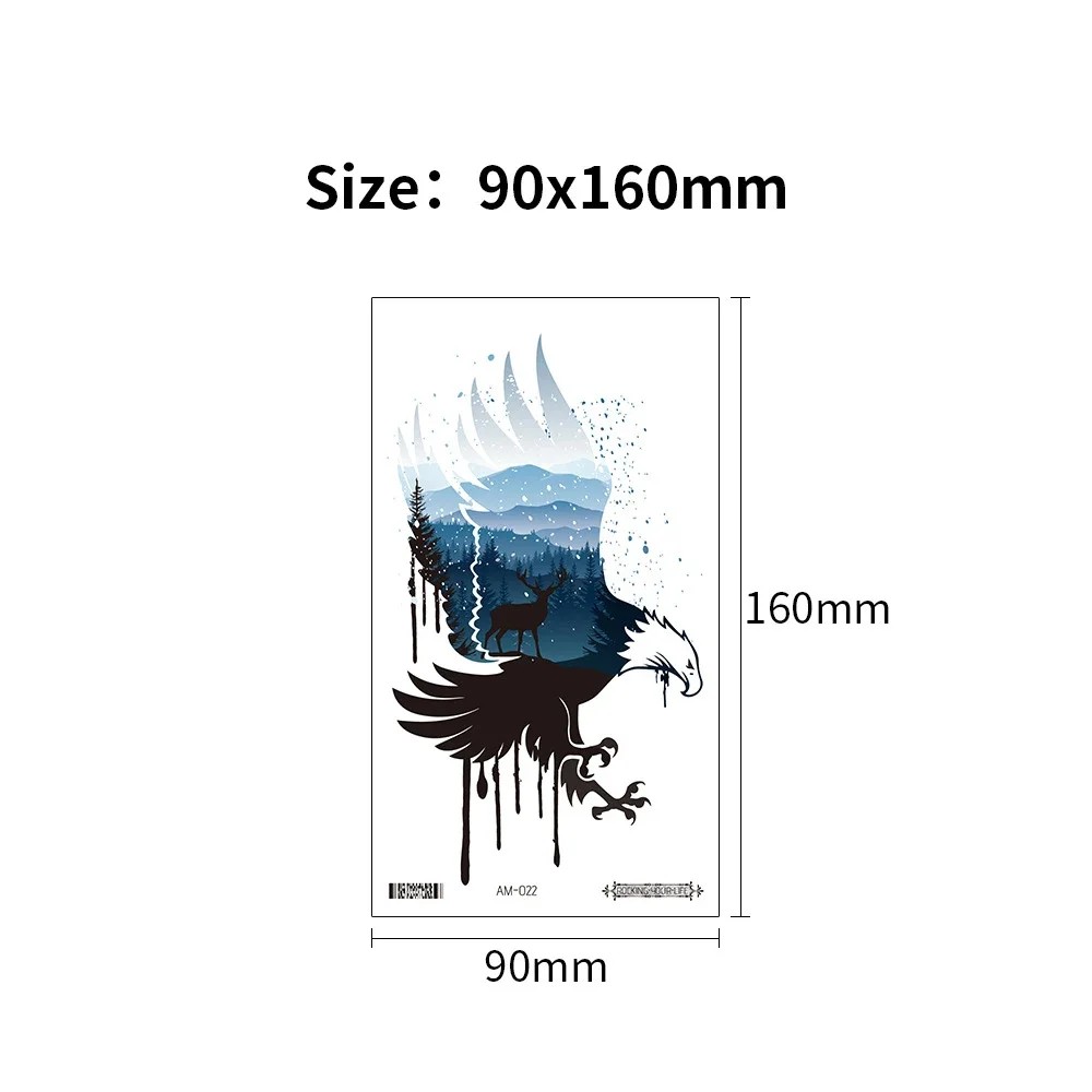 Women Snake Temporary Tattoos Stickers Waterproof Hotwife Eagle Henna Tattoo Fake Body Art Festival
