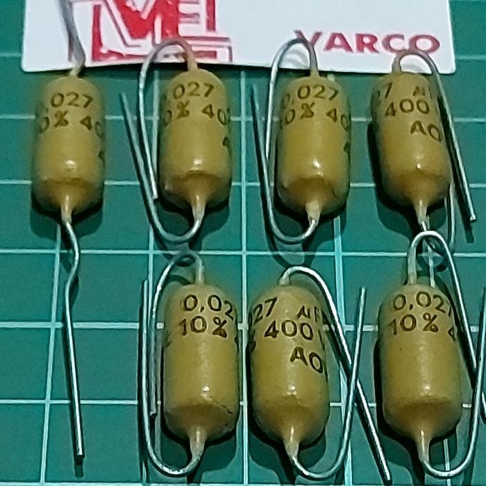 capacitor kapasitor .027 400vdc MULLARD