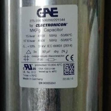 kapasitor bank gae mkpg capacitor bank gae 15kvar 15 kvar