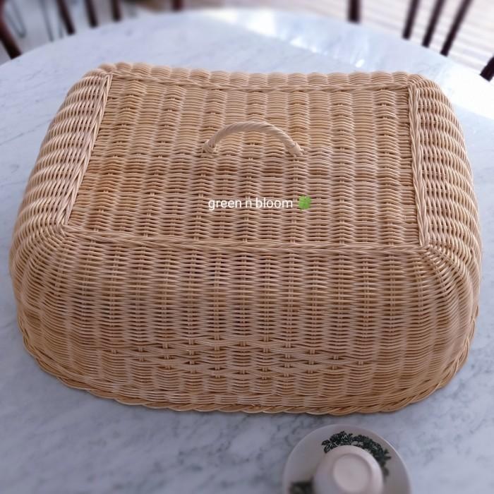 [Allthebest] tudung saji rotan besar tutup saji persegi jumbo