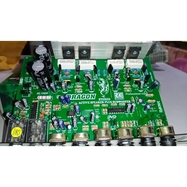 (Allthebest) kit aktif speaker dragon mic echo subwoofer