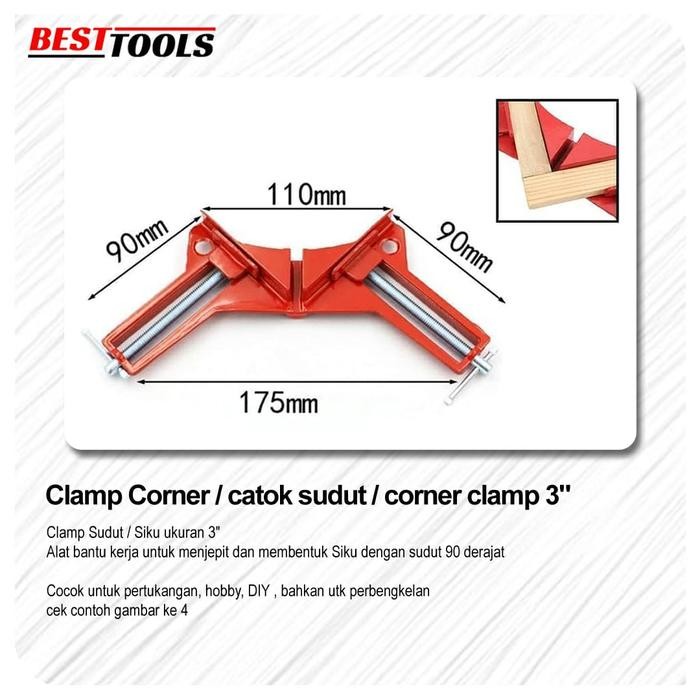 New ALUMUNIUM CORNER CLAMP KLEM SIKU SUDUT 160 GRAM BAHAN LEBIH TEBAL