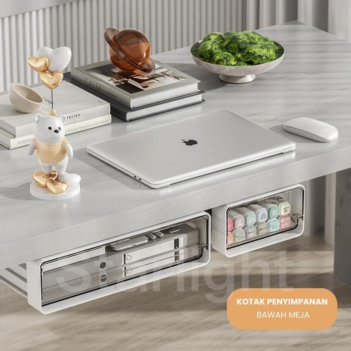 

NYBEBY26 STARLIGHT RAK LACI MEJA TEMPEL TRANSPARAN RAK BAWAH MEJA PENYIMPANAN AKSESORIS ALAT TULIS