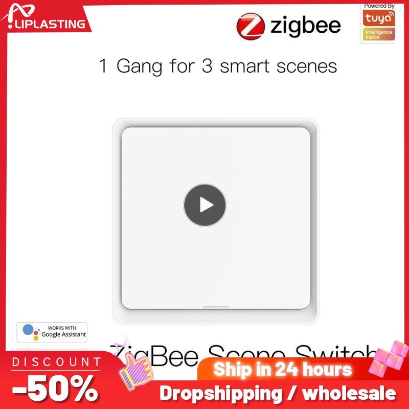 Tuya Smart Scene Switch 4 Gang 12 Scene Switch Push Button Controller