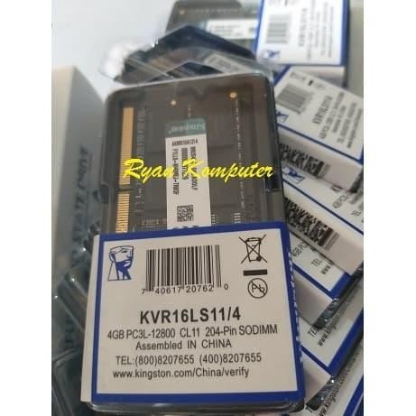 Kingston 4Gb Ddr3 Pc3L-12800S - Ram Sodimm
