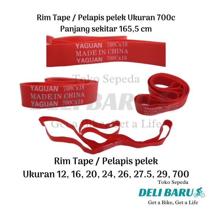 Rims Tape pelapis pelek velg sepeda ukuran 12 16 20 24 26 27.5 29 700