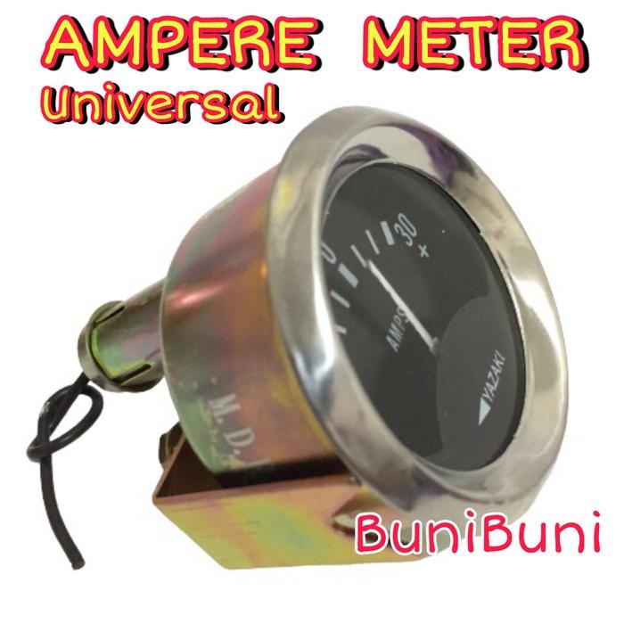 Ampere Meter Dc / Pengukur Amper Arus Aki / Ampere Cas Mobil Universal Kode 088