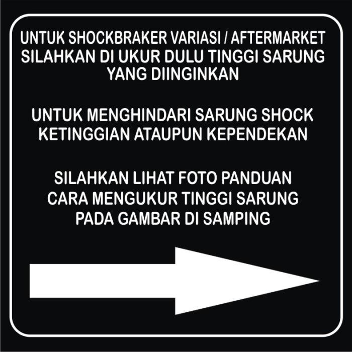 SARUNG PELINDUNG COVER SOKBREKER SHOCK BREAKER BELAKANG MOTOR - KITACO