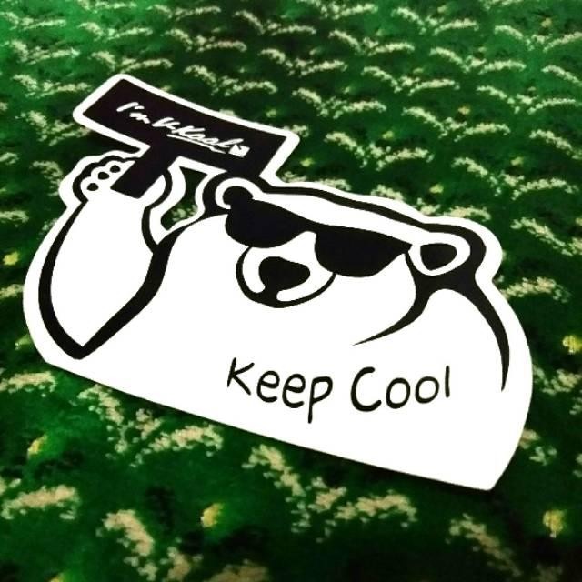 (Allthebest) Stiker Mobil Sticker Im V Kool Beruang VKool V-Kool Bear bkn Llumar