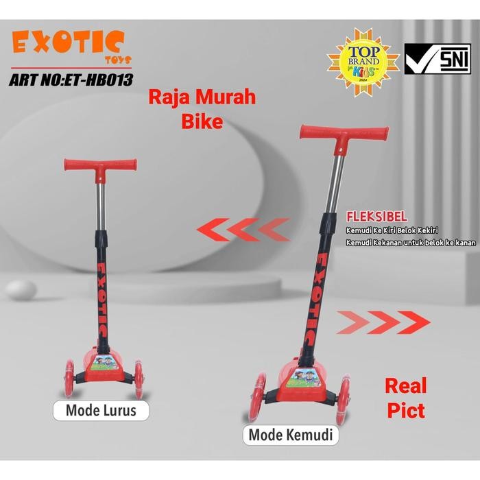 Scooter Exotic HB 013 Mainan Anak Scooter Roda Tiga Mainan Skuter ET-HB 013