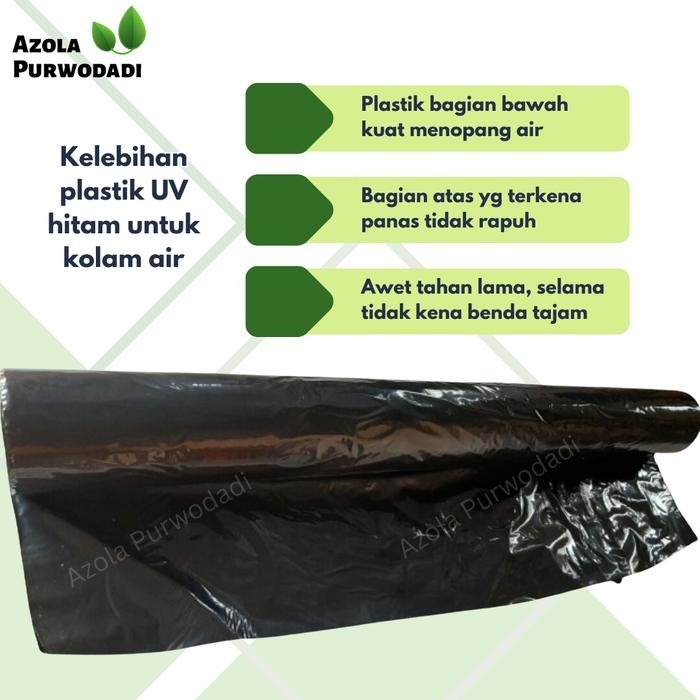 JTTOP" PLASTIK UV HITAM UNTUK TAMBAK - PLASTIK KOLAM TERPAL (LEBAR 4 METER) PLASTIK KOLAM IKAN/