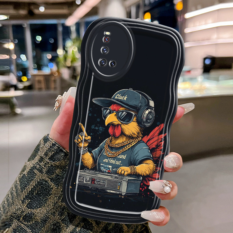 Casing Hp Untuk VIVO V19 V19 Neo V17 V17 Pro Case Krim gelombang Softcase Silikon Kesing Ayam jago C