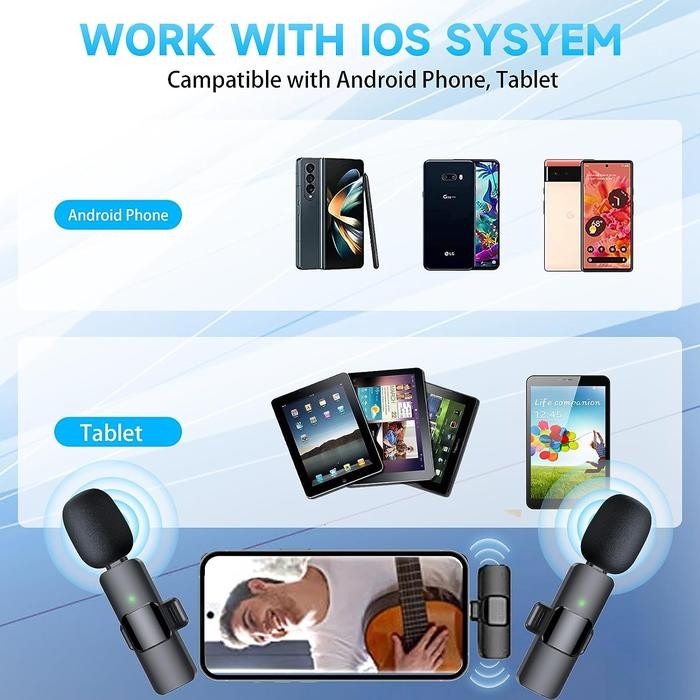 microphone wireless lavalier mini mic clip on vlogger youtuber