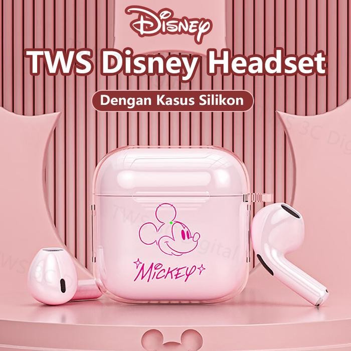 Disney TWS Headset Bluetooth 5.3 Earphone Wireless 4 100% Headphones Earbuds Bass Headphones Earbuds