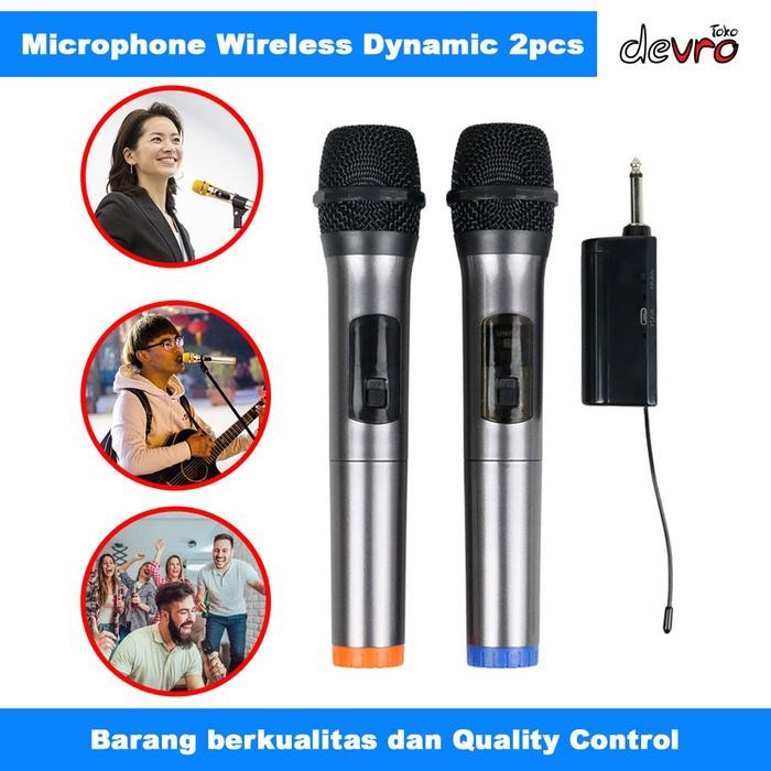 Microphone Mikrofon Dynamic 6.5mm Karaoke Wireless - Muslady MC-1200