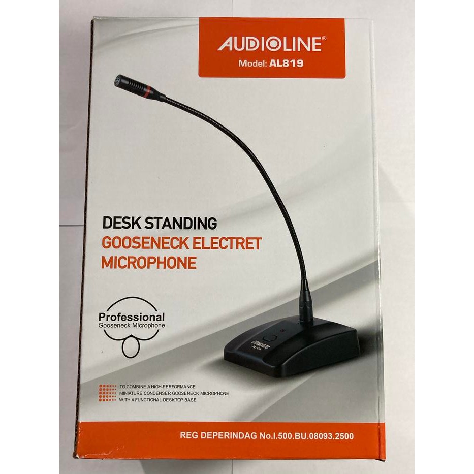 Mic Condensor Audioline AL819 Mic Mimbar Podium