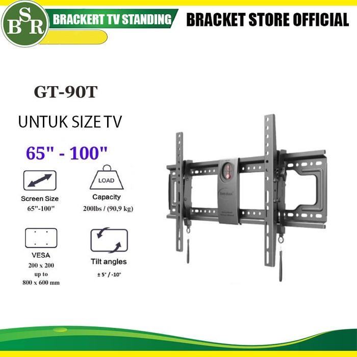 Terlaris Breket 100 Inch Gt 90 T Gt90T Untuk Size Tv 65-100 Inch Bracket Tv Breket Tv Bracket Tv