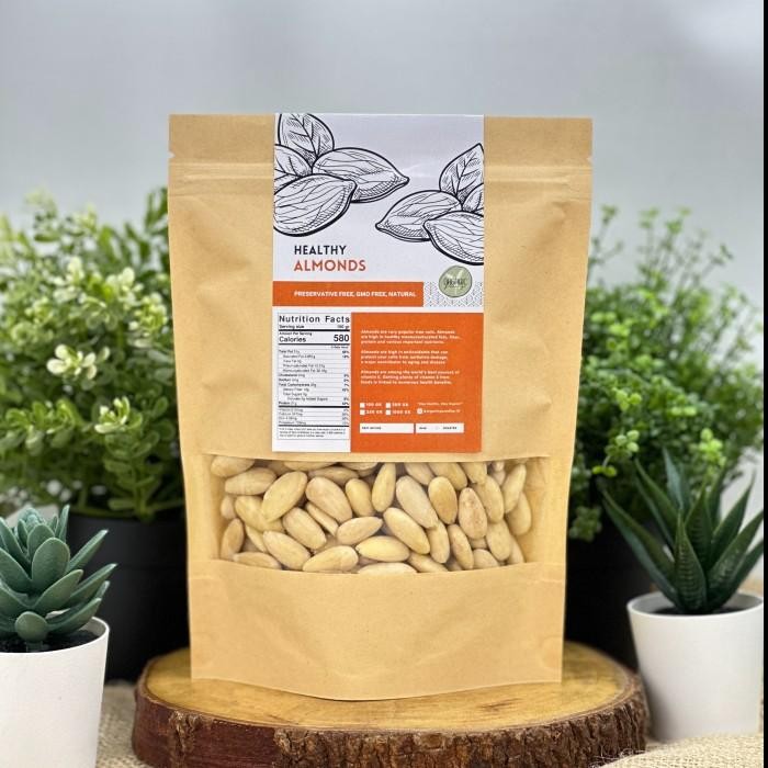 

Organic Paradise Raw Blanched Almond 250 Gram / Kacang Almond Kupas Kulit Mentah 250 Gram Usa Non
