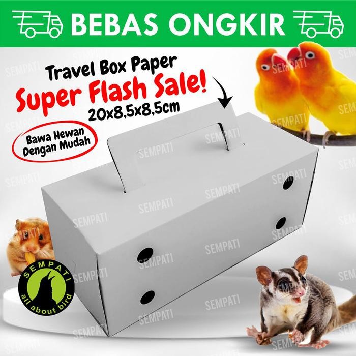 Kotak kardus bawa burung ekonomis polos kotak box bawa burung hamster