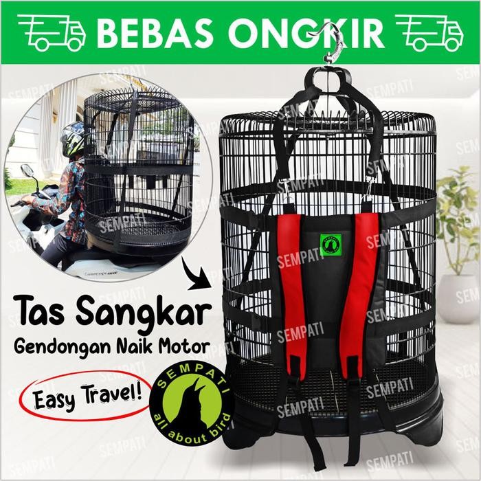 TAS RANSEL SANGKAR BURUNG 4 TALI GENDONG KANDANG MURAI KOTAK LOVEBIRD
