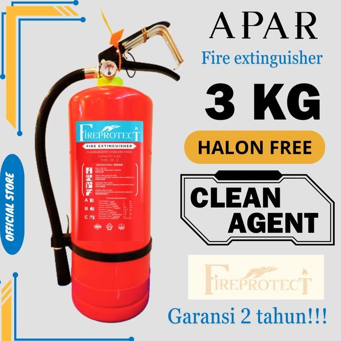 Apar pemadam Clean agent AF11 3kg / apar halon free 3kg merk Fire protect