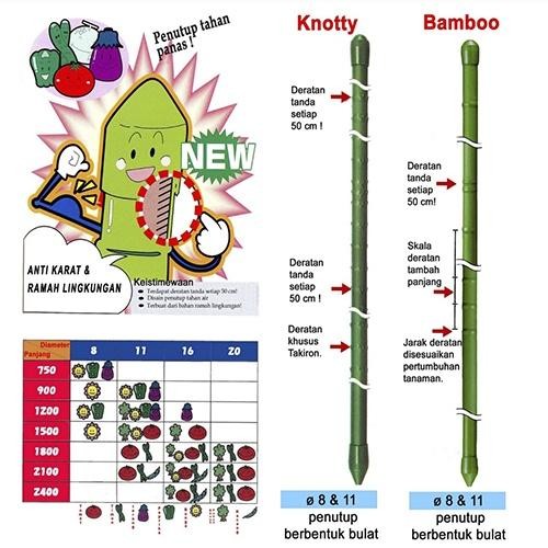 (Allthebest) AJIR PENYANGGA TANAMAN TAKIRON 11 MM X 210 CM