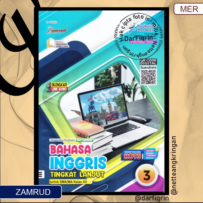LKS Bahasa Inggris Lanjut Kelas 12 Semester 1 dan 2 SMA/MA KURMER Kurikulum Merdeka-Zamrud-HOTS-Widj
