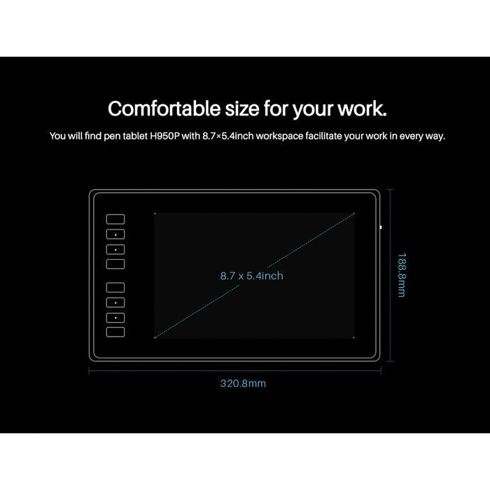 [Allthebest] HUION H950P Graphic Digital Drawing Pen Tablet Design Alt H640P HS611