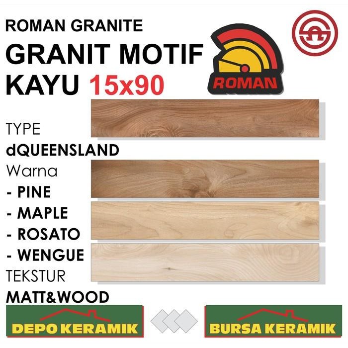 Executive Granit Motif Kayu 15x90 dQUEENSLAND SERIES -ROMAN- Matt&Wood