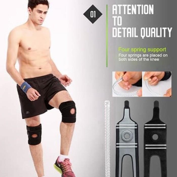 Sunmori Alat Terapi Deker Lutut Knee Support Brace Pelindung Lutut Deker Lari