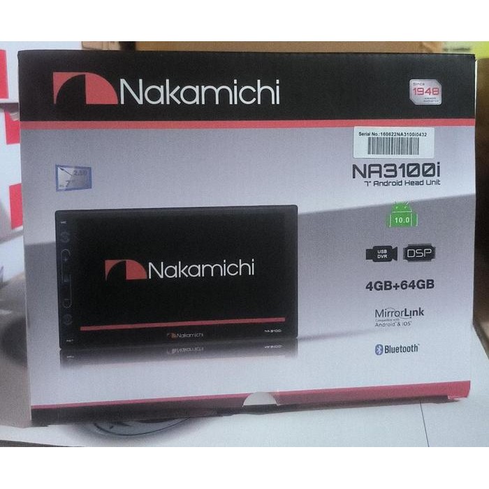 Head Unit Android Nakamichi T5 NA-3100 i 7 Inch Ram 4/64Gb Dsp Carplay