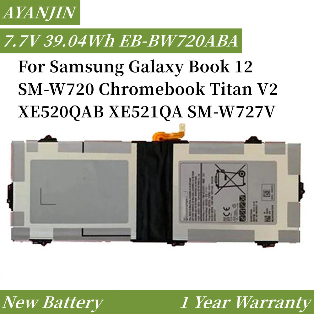 7.7V 39.04Wh EB-BW720ABA Battery For Samsung Galaxy Book 12 SM-W720 Chromebook Titan V2 XE520QAB XE5