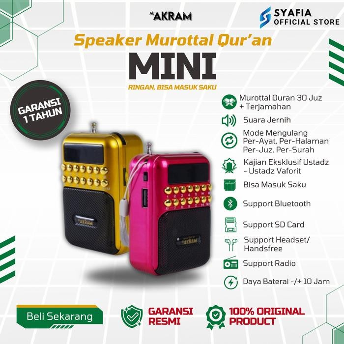 Speaker Alquran Quran Murottal Murotal Hafizh 30 Juz Al-Akram Mini