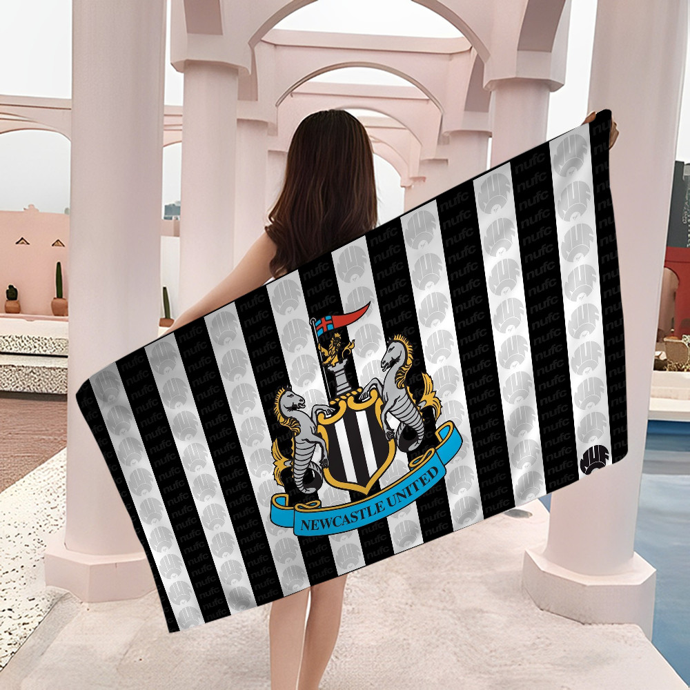 N-Newcastle U-United Football Club Beach Towel For Kids Personalized Bath Towel Pool Towel Vacation