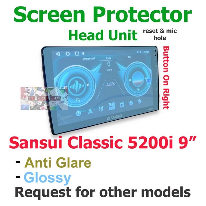 Sansui Classic SA-5200i 9 inch Head Unit Screen Protector Guard Right