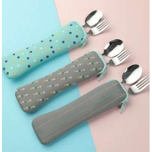 Sendok MINISO Tableware Set ( Fork + Spoon ) Sendok Garpu Set Miniso Alat Makan Miniso