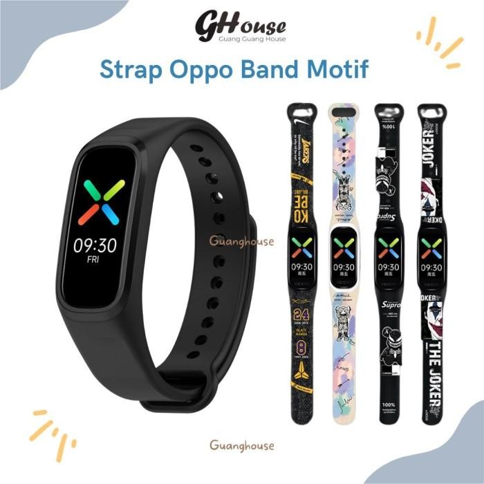 New Strap Oppo Band Motif Silikon Tali Jam Oppo Band Bahan Silikon