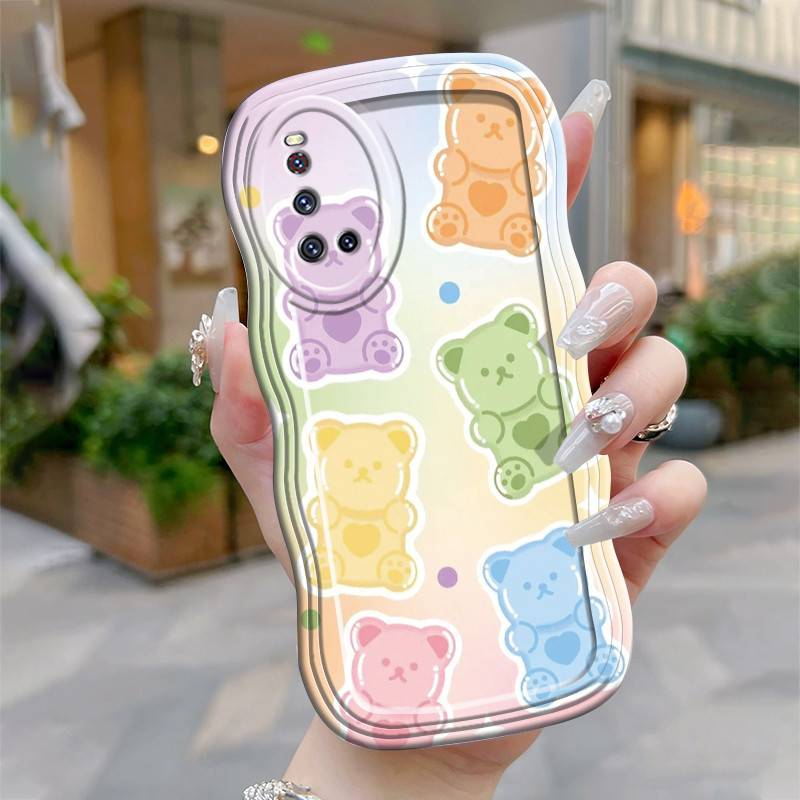 Casing Hp Untuk VIVO V19 V19 Neo V17 V17 Pro Case Casing Softcase beruang kecil Kesing gelombang HP 