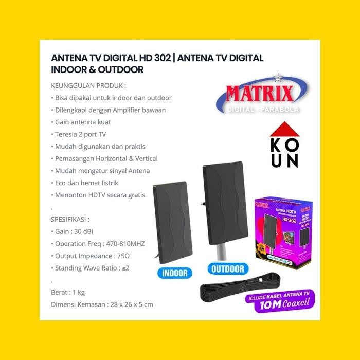 (Expert) ANTENA MATRIX HD302 / HD 302 / HD-302 ANTENA TV DIGITAL