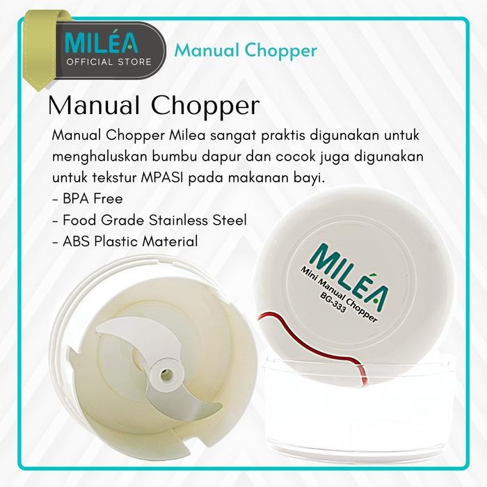 MILEA - Mini Food Chopper Manual Portable - Blender Food Maker Bayi MPASI / BG-333