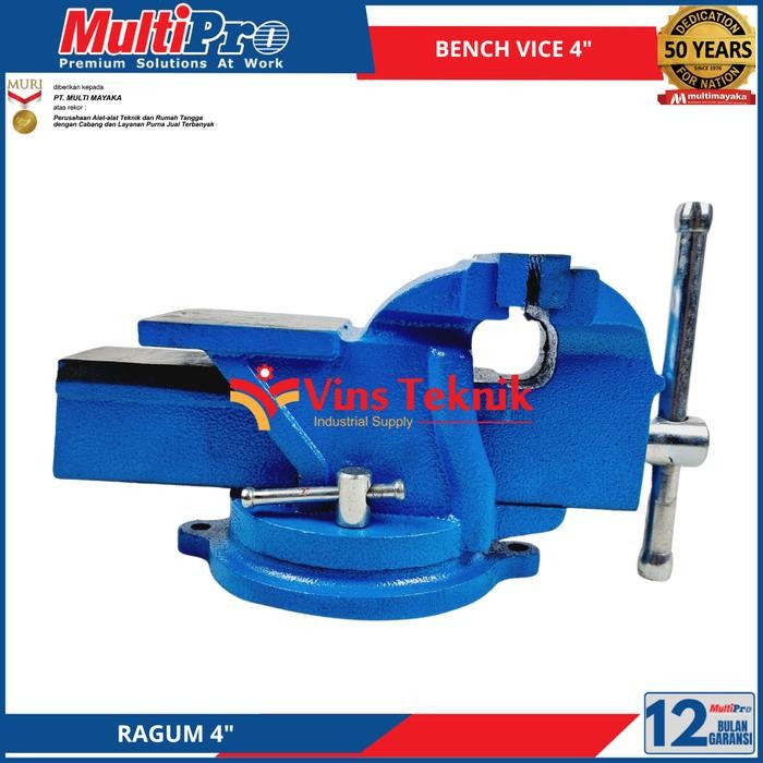 RAGUM MULTIPRO 4" BENCH VICE SWIVEL CATOK PARON MULTIPRO